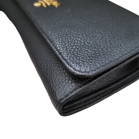 PRADA Black Leather Wallet On Chain Crossbody Bag Shoulder Bag - Picture 10 of 16